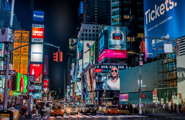 Times Square New York City At Night