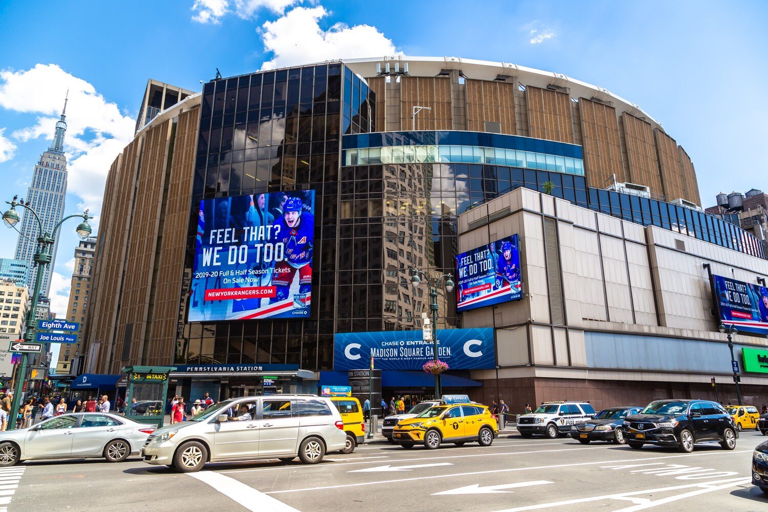 Outside View Of Madison square garden Stadium